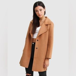 Belle & Bloom tan wool coat
